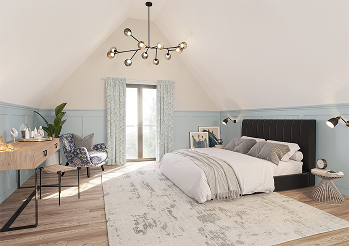 Mosaic Tile, Aquamarine - Made to Measure Curtains - Image 8